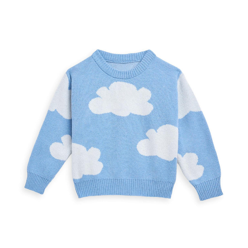 children's wool blend sweater - cloudy