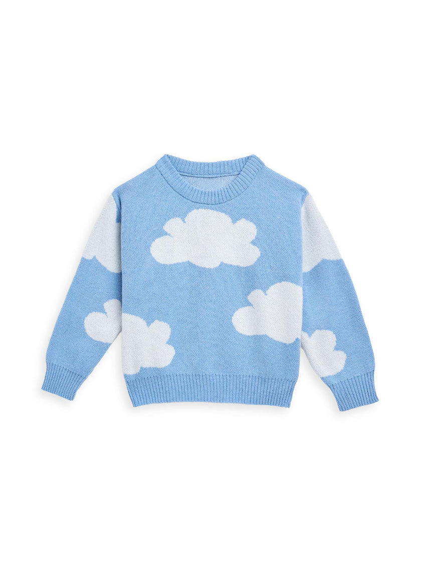 children's wool blend sweater - cloudy