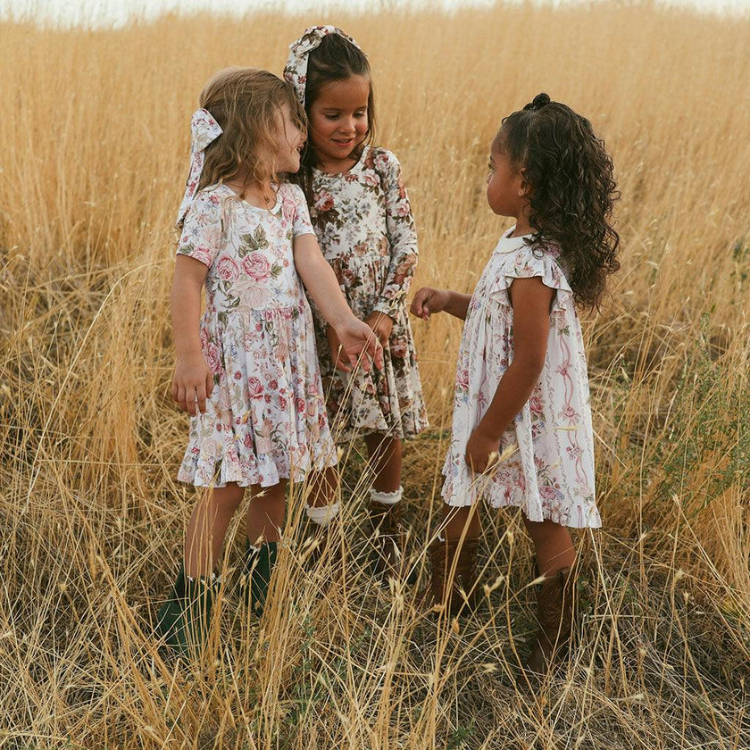 Janey Collared Smocked Ruffled Dress