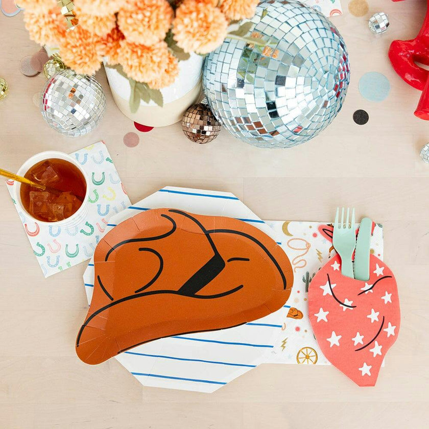 Wild West Horseshoe Print Petite Napkins