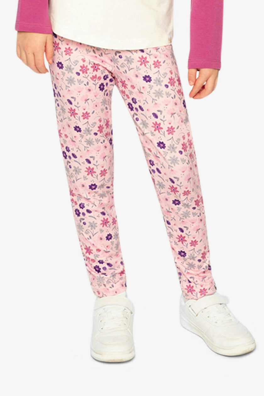 Printed Leggings Pink Printed Daisies