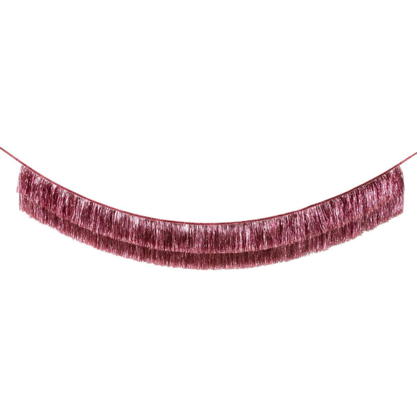 Pink Tinsel Fringe Garland
