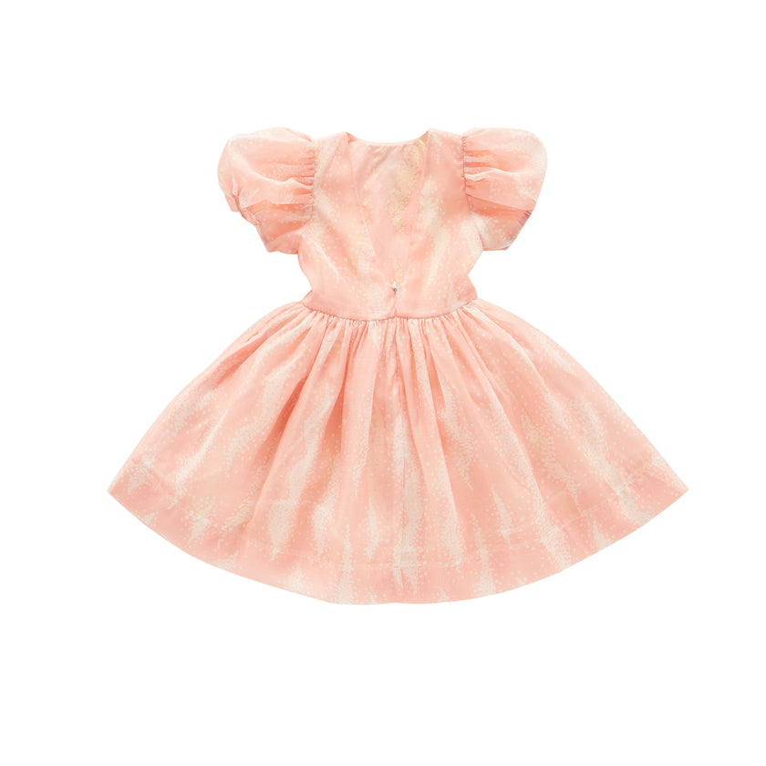 Fit & Flare Dress with Puff Sleeves