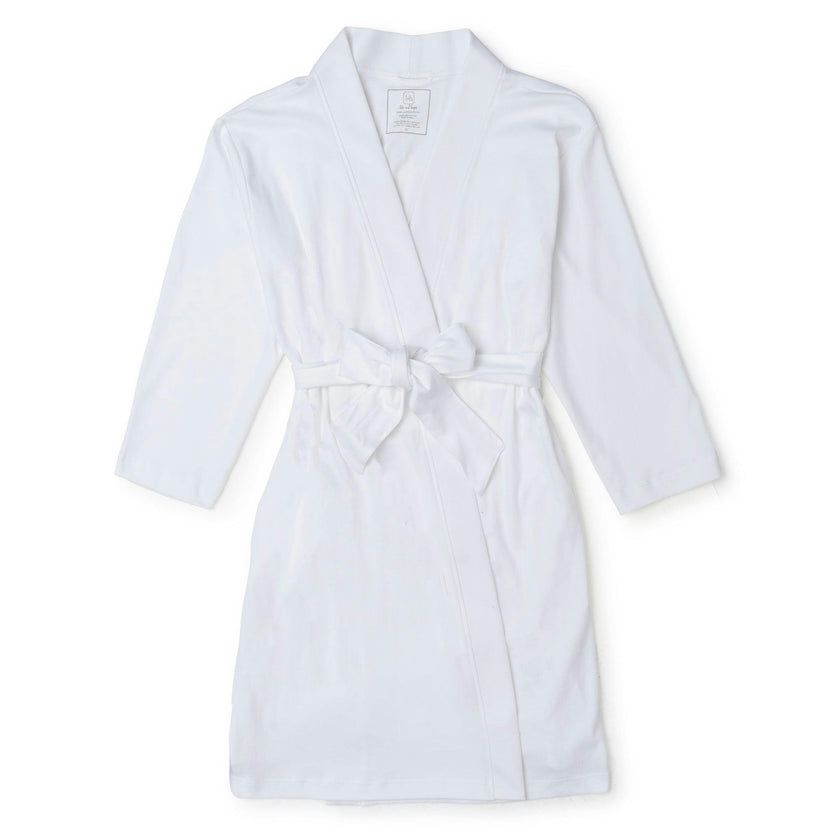Gwen Girls' Pima Cotton Spa Wrap White