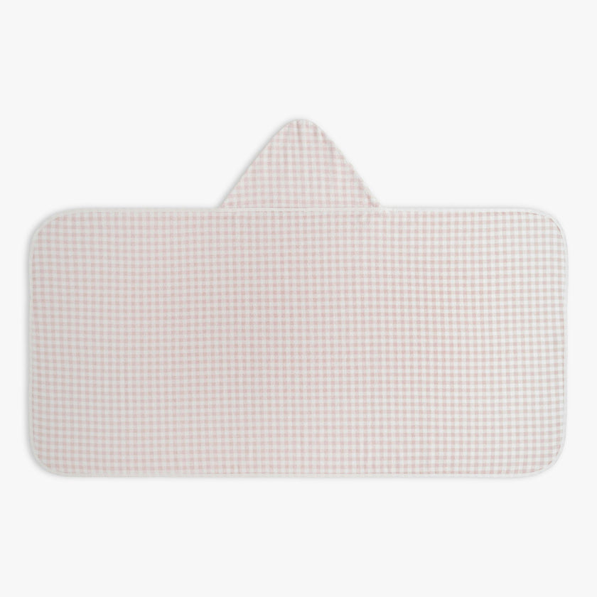 Picnic Gingham Children's Hooded Towel - Pink