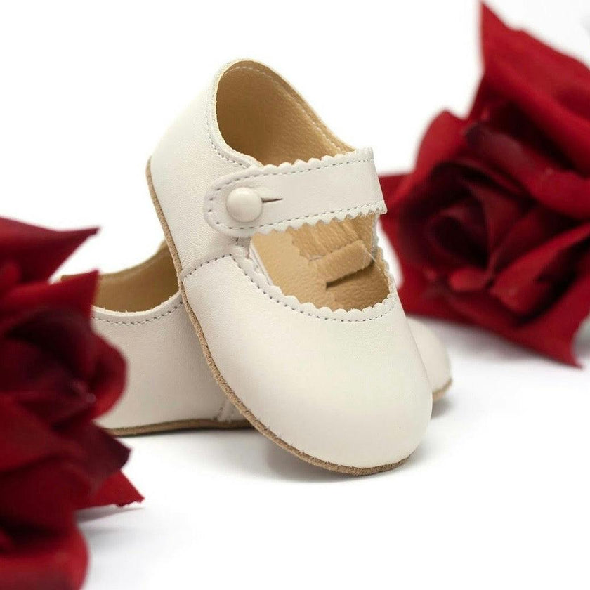 Emma Pre-Walker Baby Shoes - Ivory