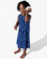 Sail Away Fair Isle Bamboo Girls' Sleeveless Dress