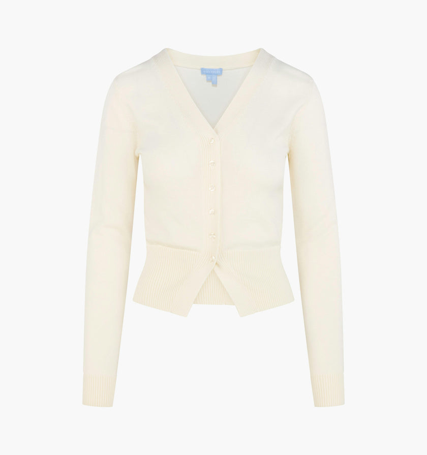 The Amal Cardigan - Antique White