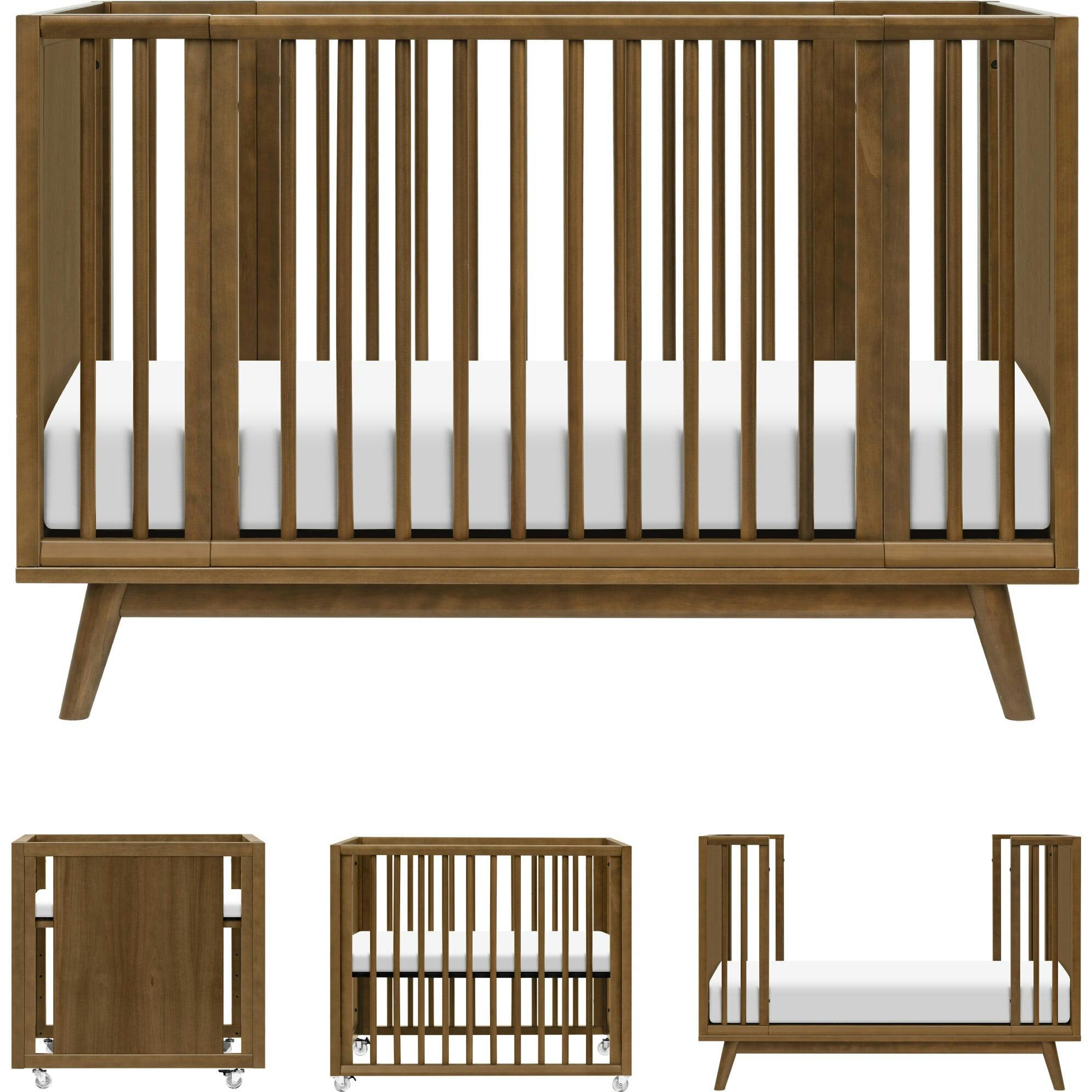 Palma 8-In-1 Convertible All-Stages® Crib W/ Bassinet & Toddler Bed Kits In
