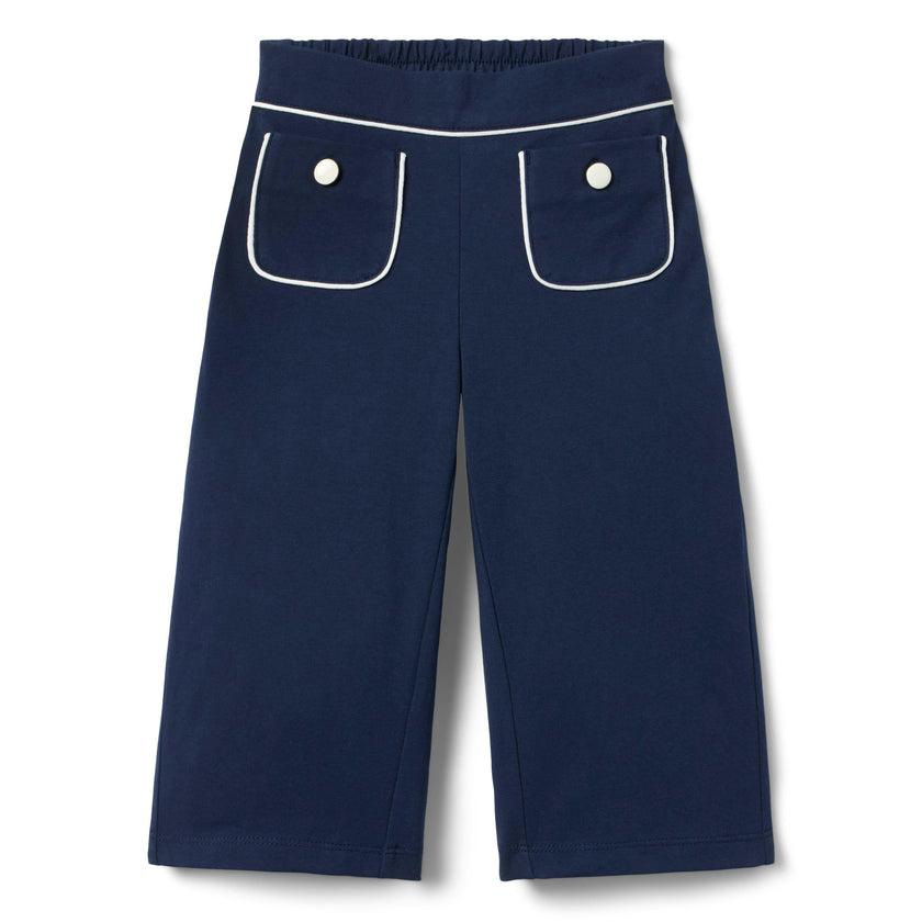 Wide Leg Pocket Pant, navy blue