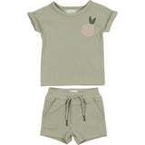 Boys Ribbed Berry Applique Tee & Short Set