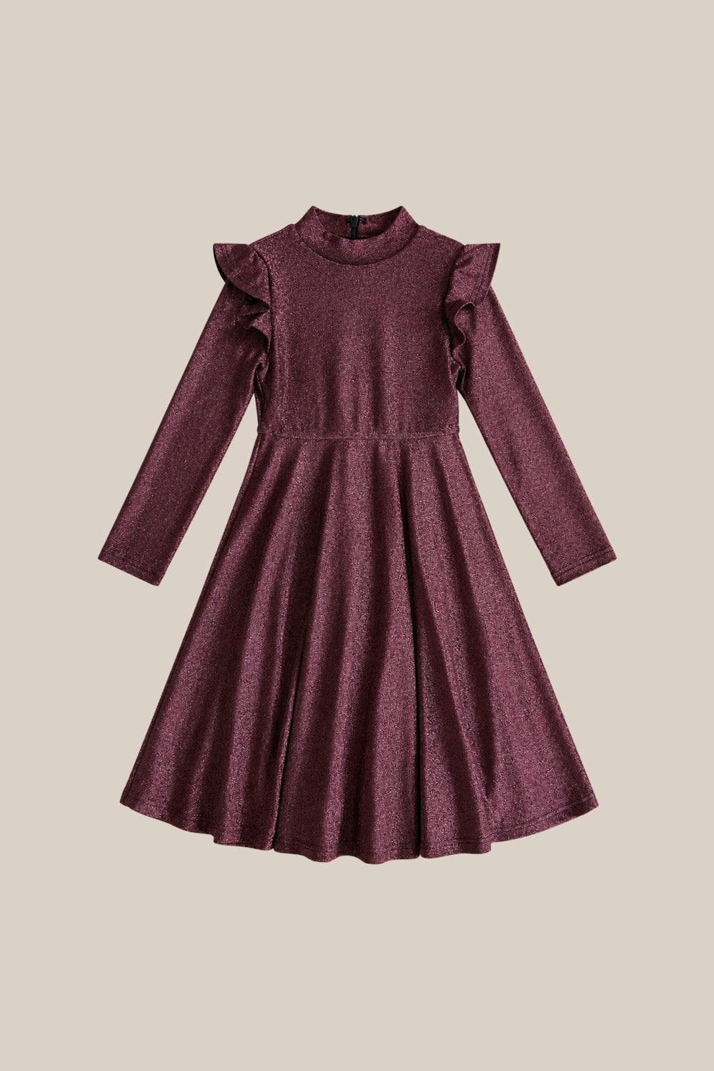 Mini La La Lady Dress in Sangria