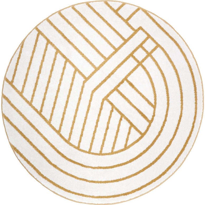 Luisa Graphic Print Round Rug, Multi