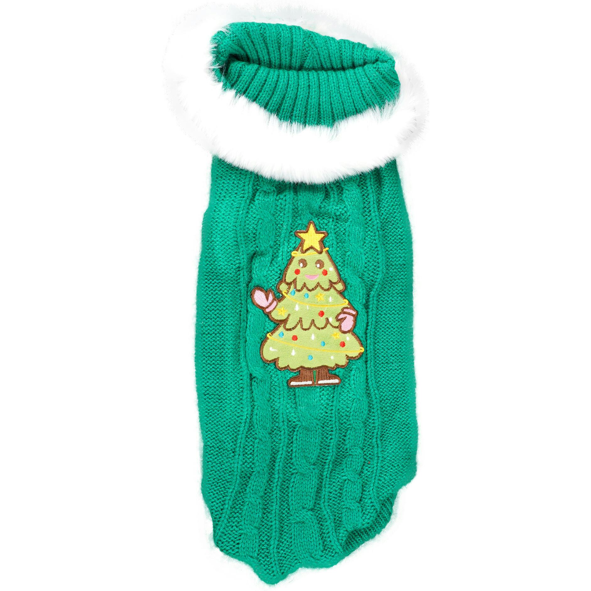HAPPY CHRISTMAS TREE SWEATER, Green