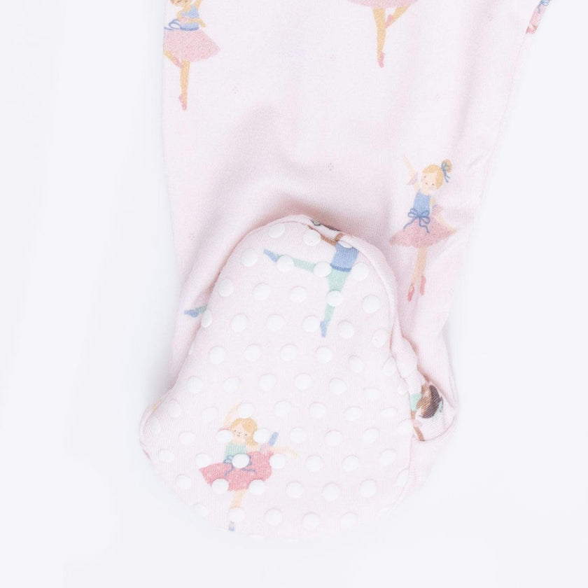 Petite Ballet - 2 Way Ruffle Front Zipper Footie