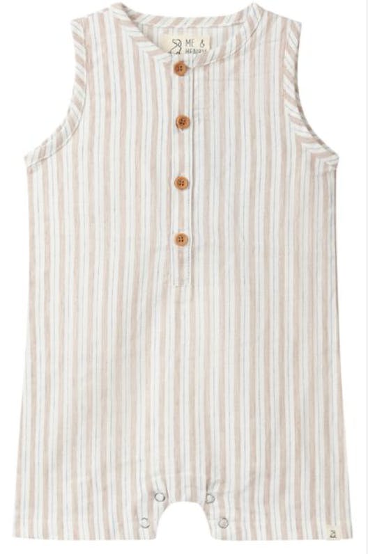 CABIN Beige Stripe Playsuit