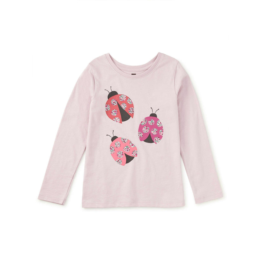 Garden Ladybugs Graphic Tee, Lavender Rain