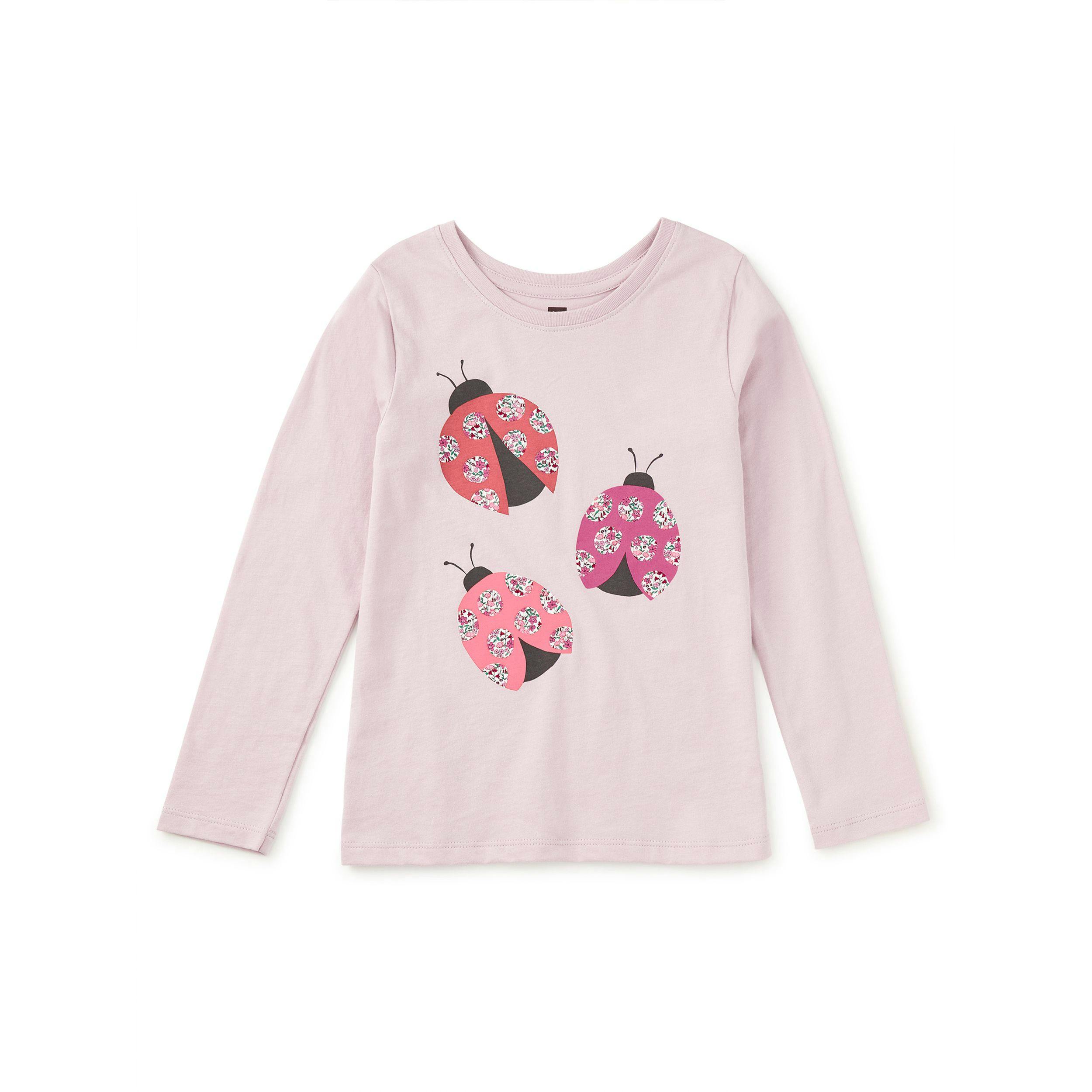 Garden Ladybugs Graphic Tee, Lavender Rain
