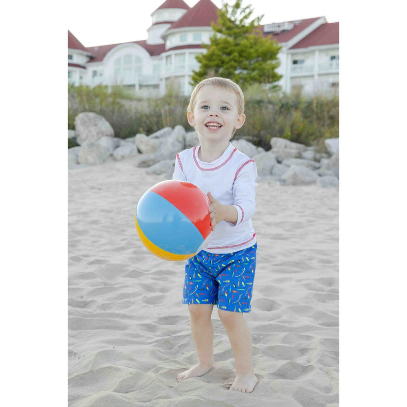 Fishing Lure Print Swim Trunk