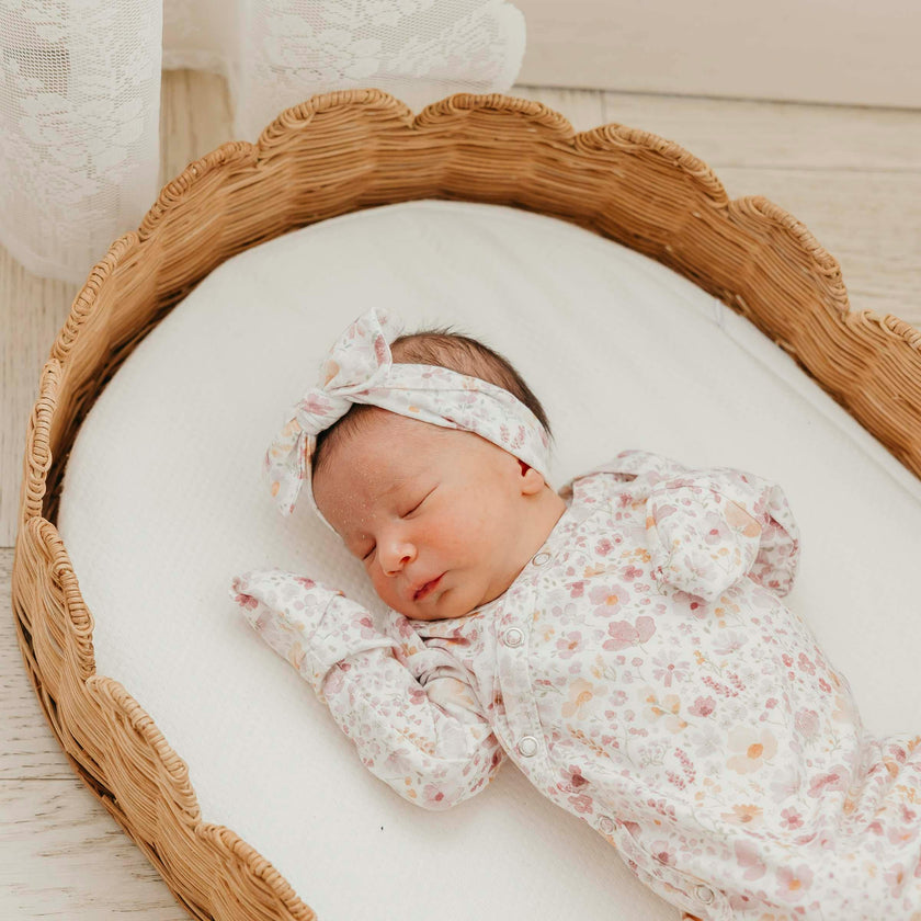 Newborn Knotted Gown - Diana