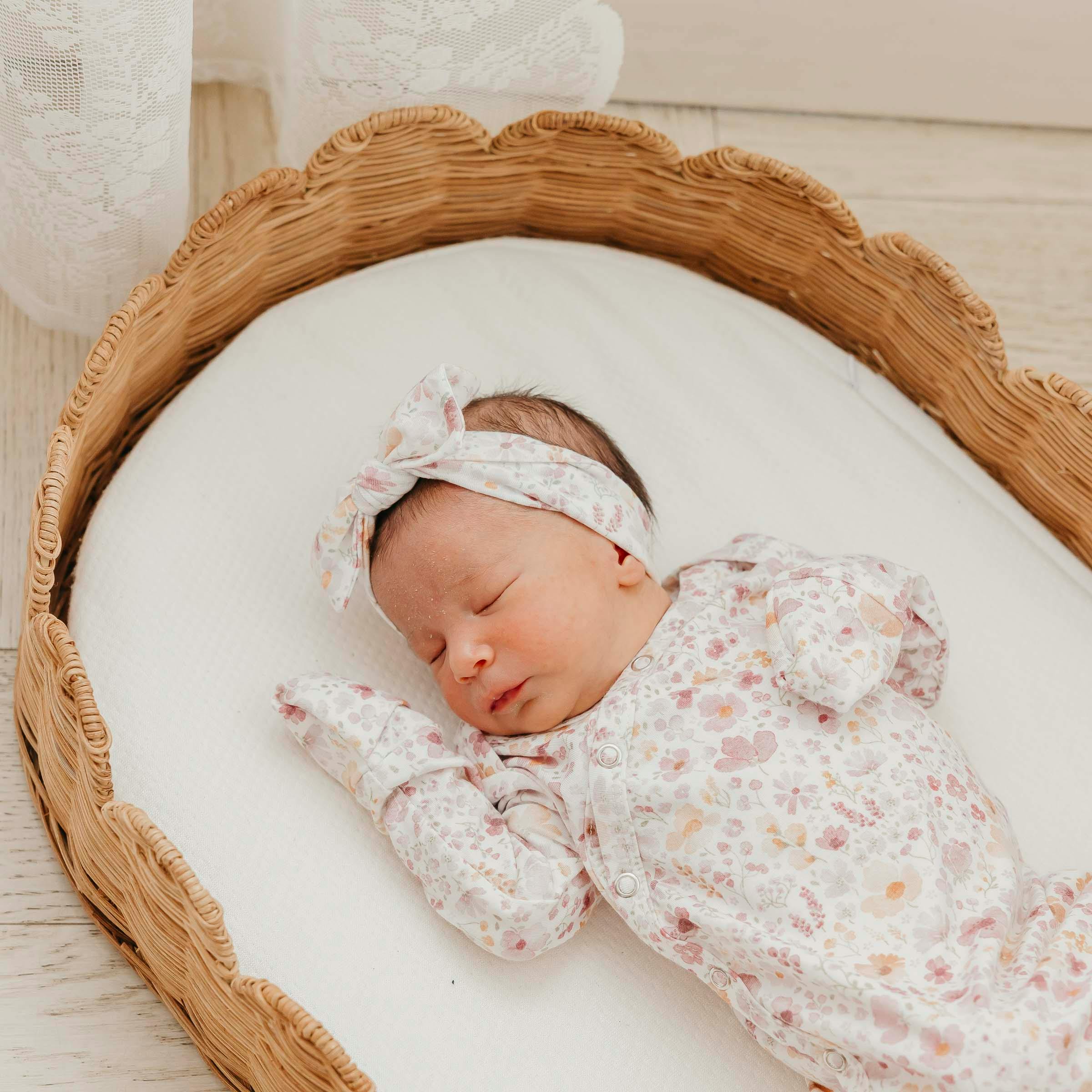 Newborn Knotted Gown - Diana