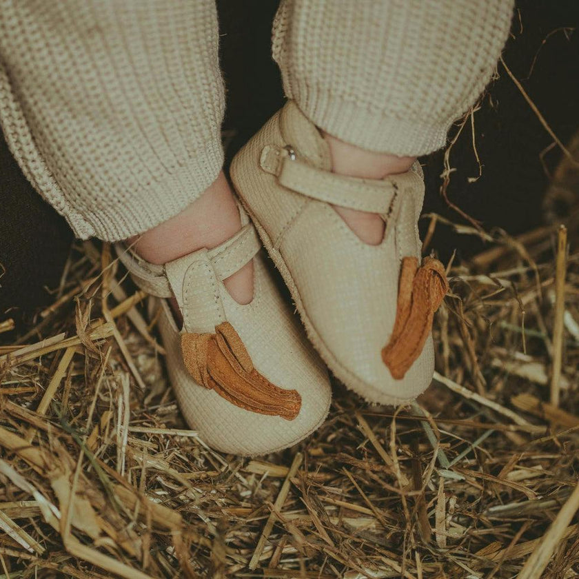 Nanoe Banana Leather T-Bar Shoes