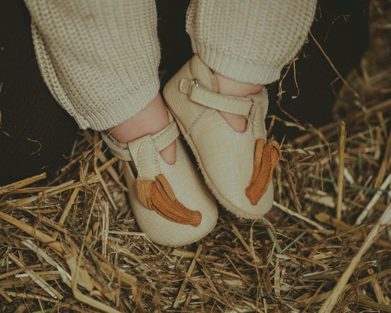 Nanoe Banana Leather T-Bar Shoes