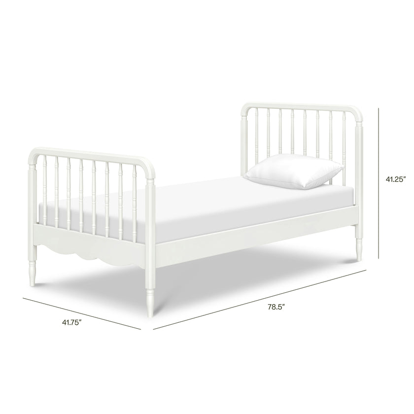 Liberty Spindle Twin Bed in Warm White