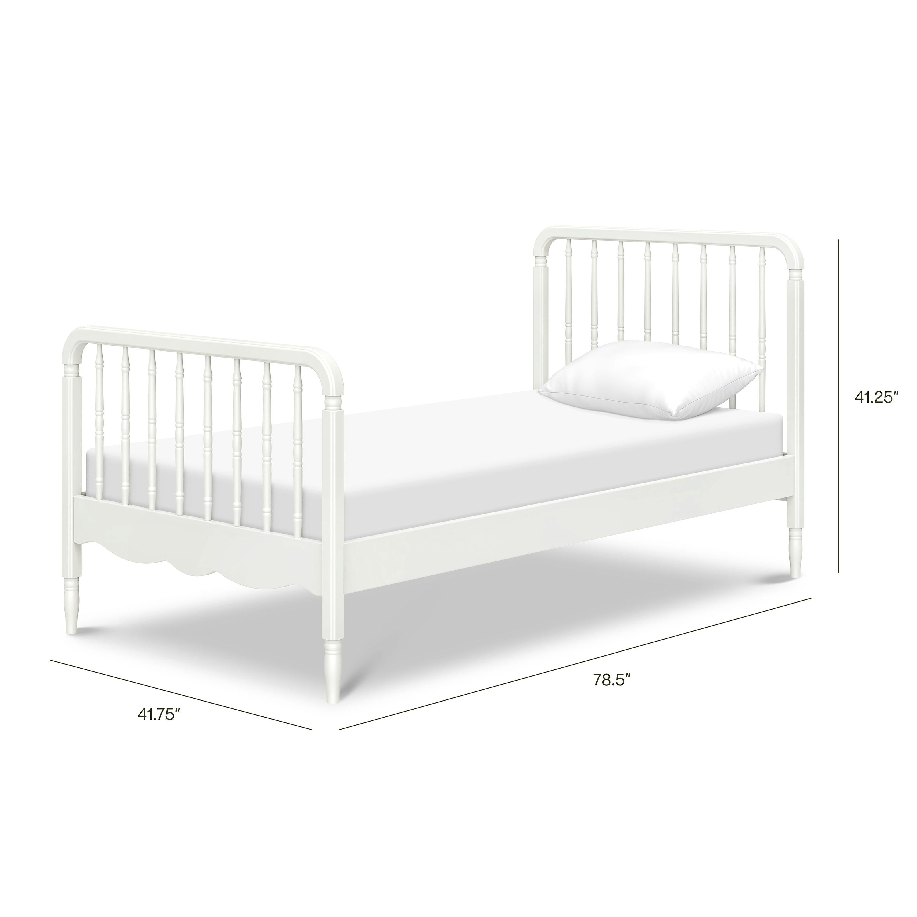 Liberty Spindle Twin Bed in Warm White