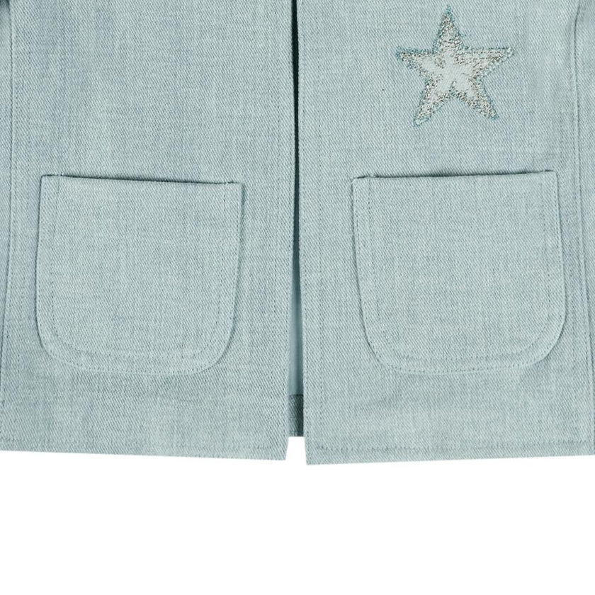 Chell√®e Denim Jacket | Stars | Ice Blue