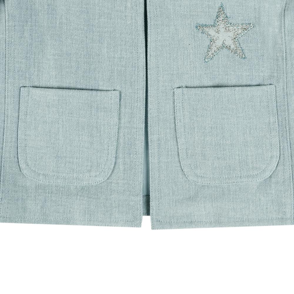Chell√®e Denim Jacket | Stars | Ice Blue
