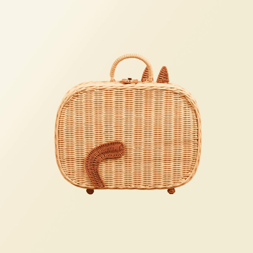 Handcrafted - Kitty Kids Suitcase - Rattan Wicker