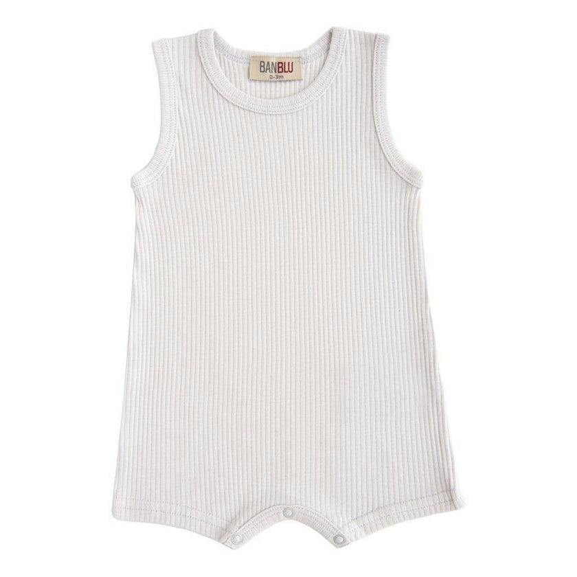 Grey Fog Sleeveless Modal Shortie