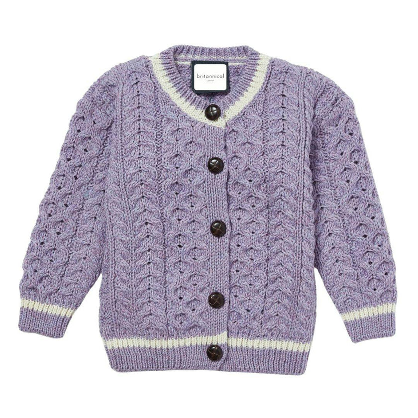 London Days Merino Cardigan - Amethyst