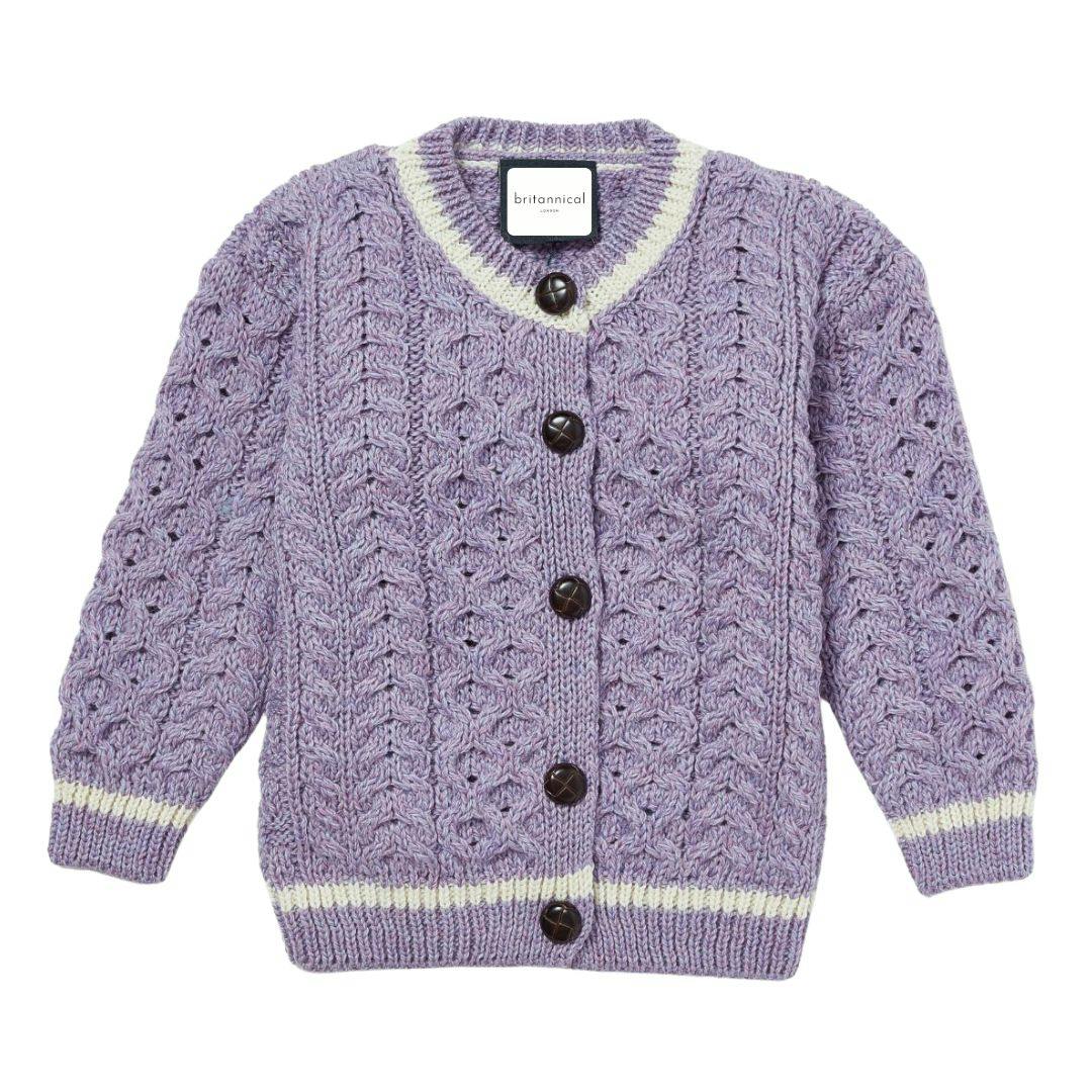 London Days Merino Cardigan - Amethyst