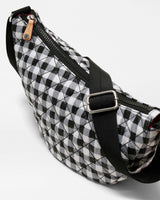 Black/White Gingham Small Metro Smile Bag