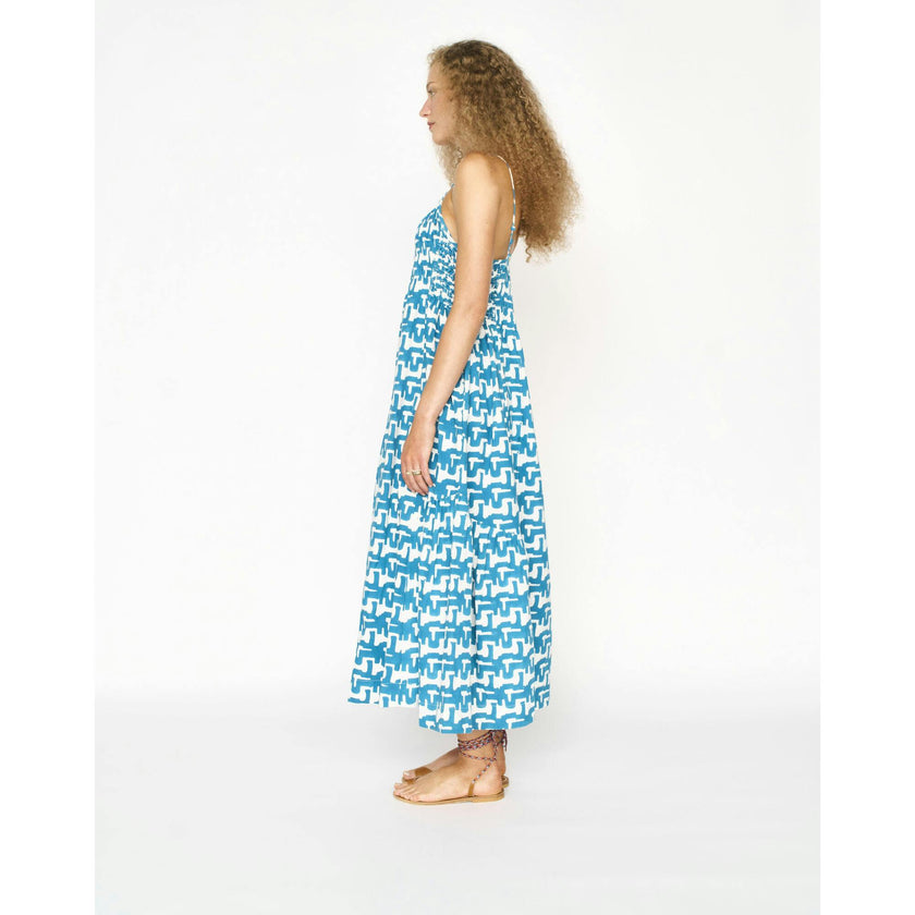 Janeiro Dress in Azure Popova