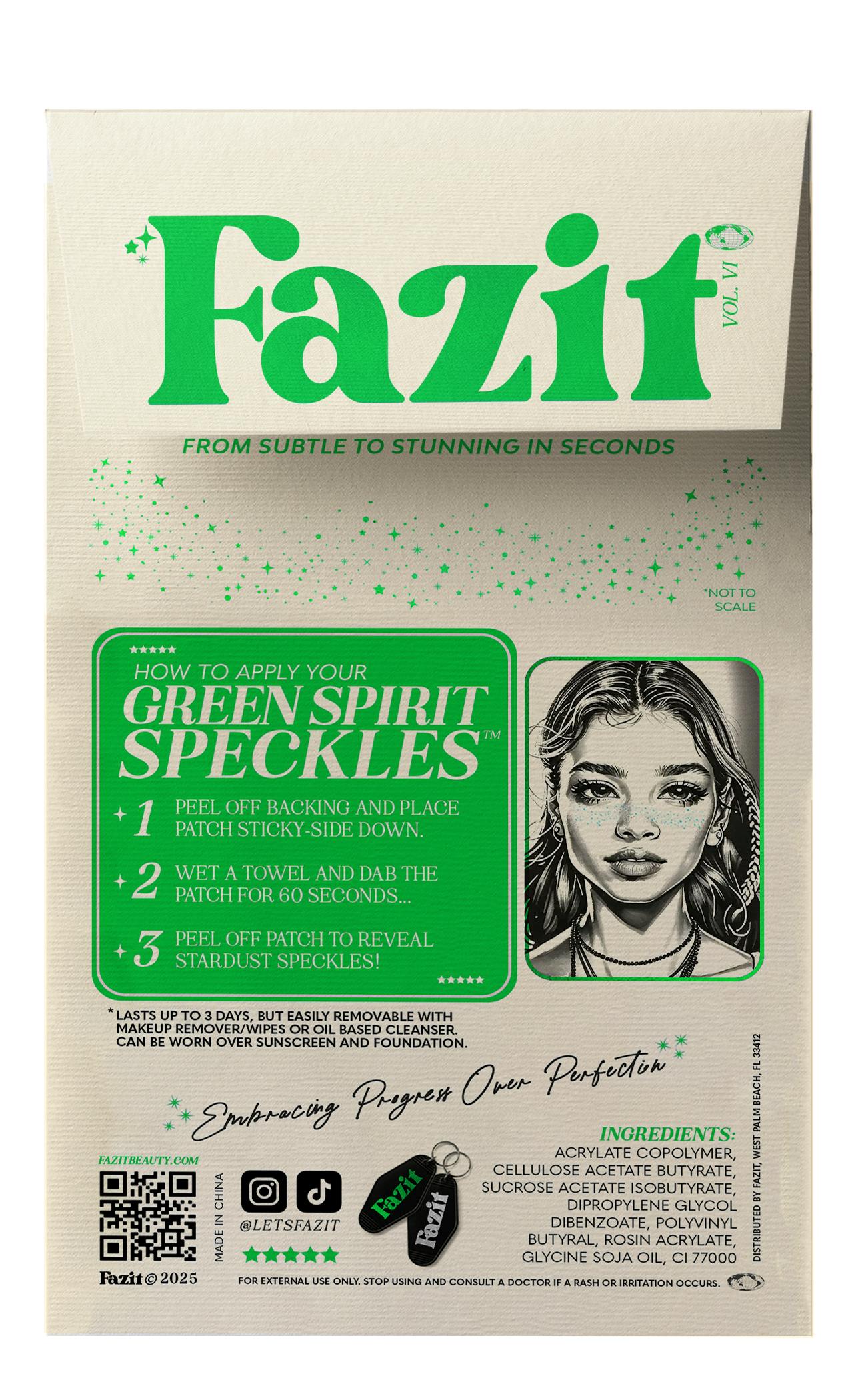 Green Spirit Speckles Makeup Patches - Team Spirit Collection