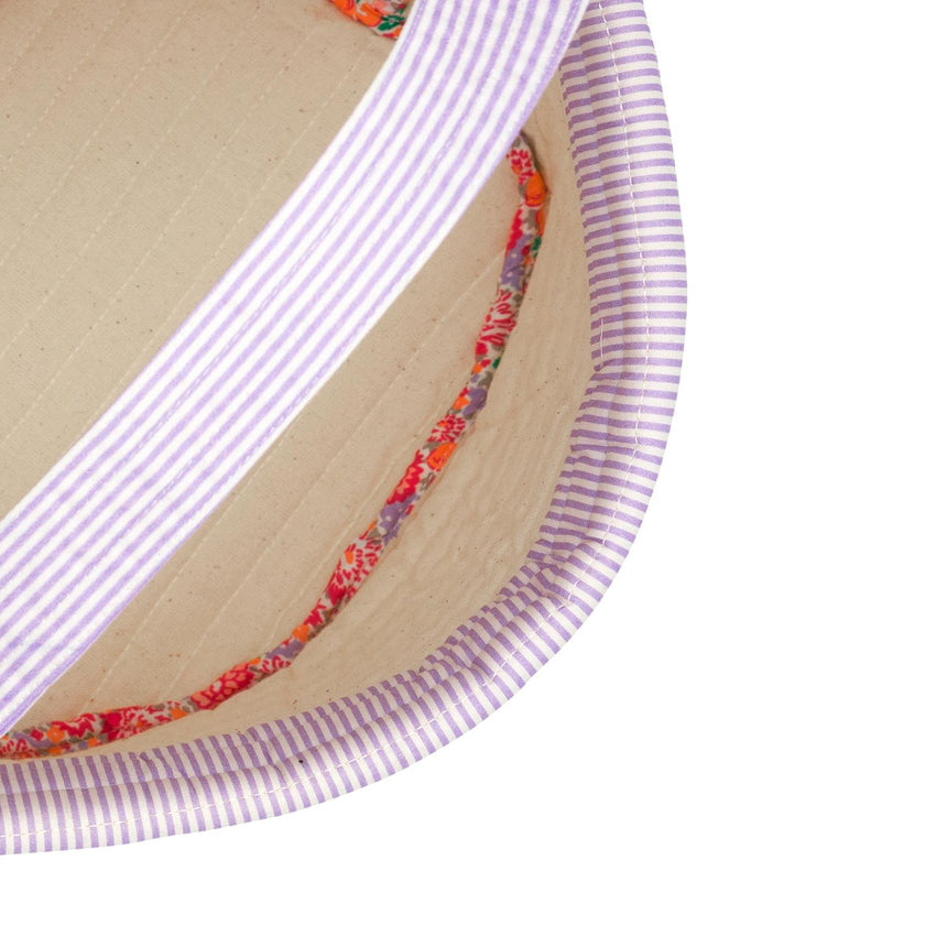Lavender Stripe Quilted Easter Bucket
