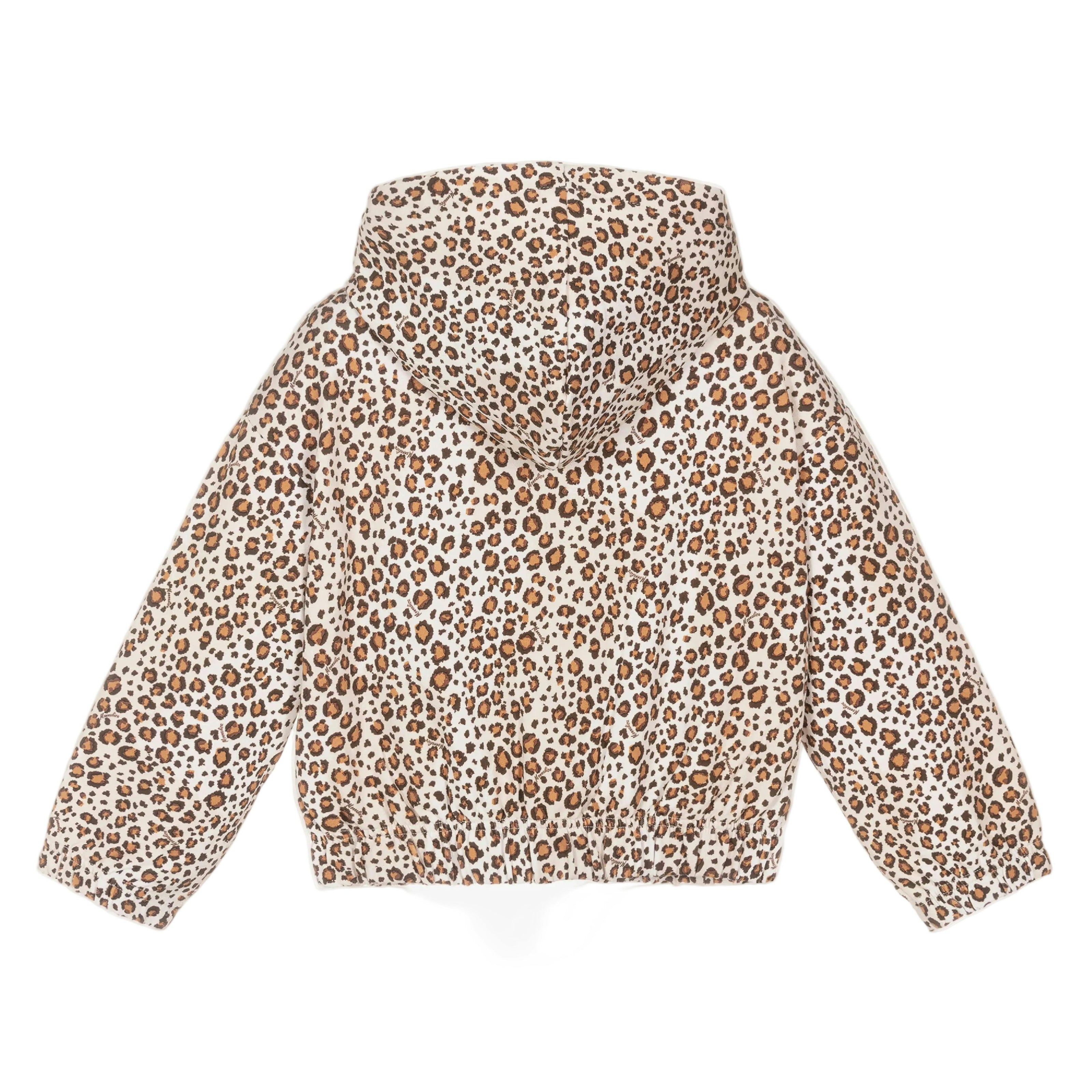 Beige Leopard Print Zip Up