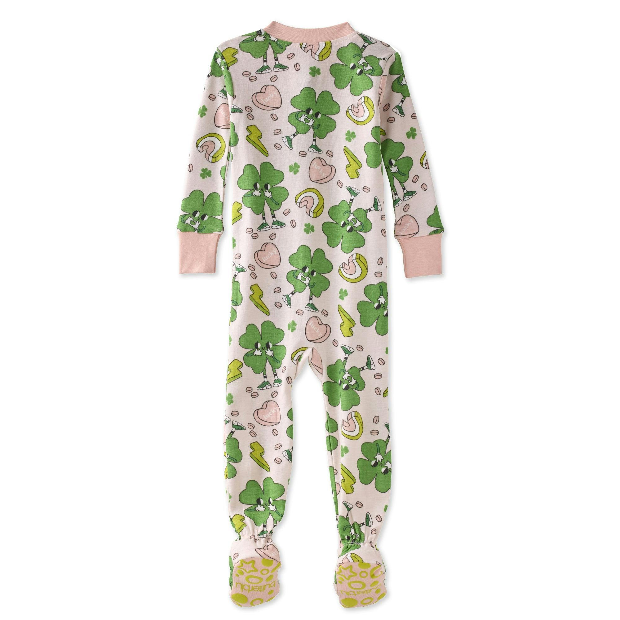 CRUZ Snug Fit Footed Baby Girls Pajamas