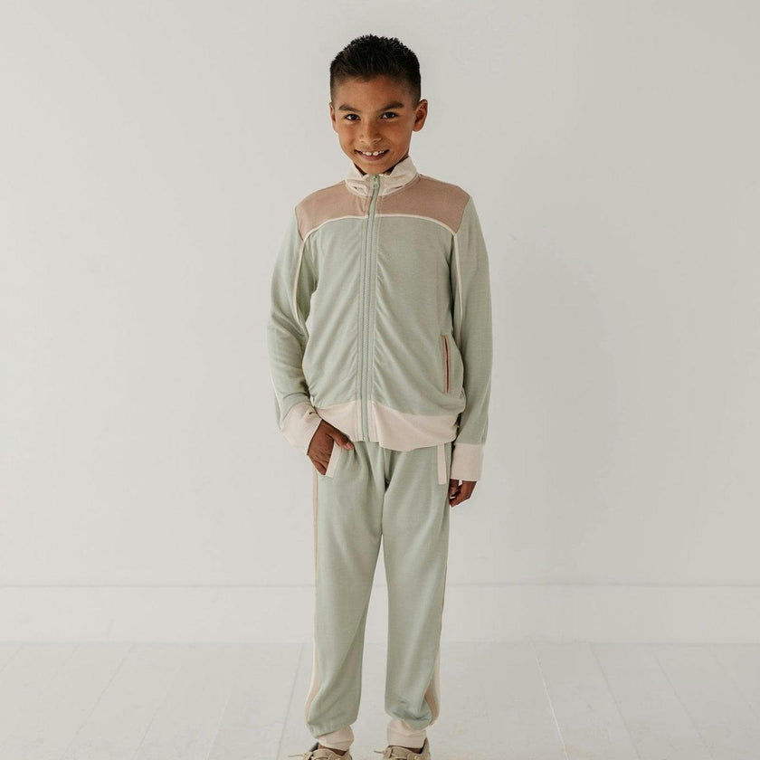 Track Striped Jogger Desert Sage