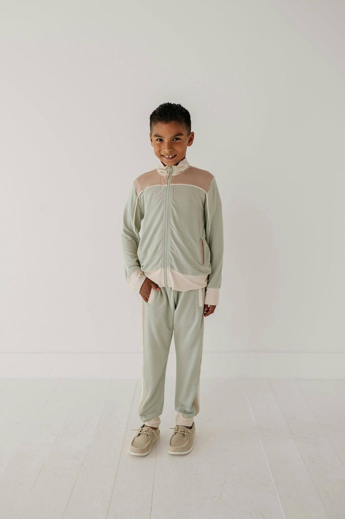 Track Striped Jogger Desert Sage