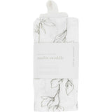 Organic Cotton Muslin Swaddle Blanket - Pencil Floral