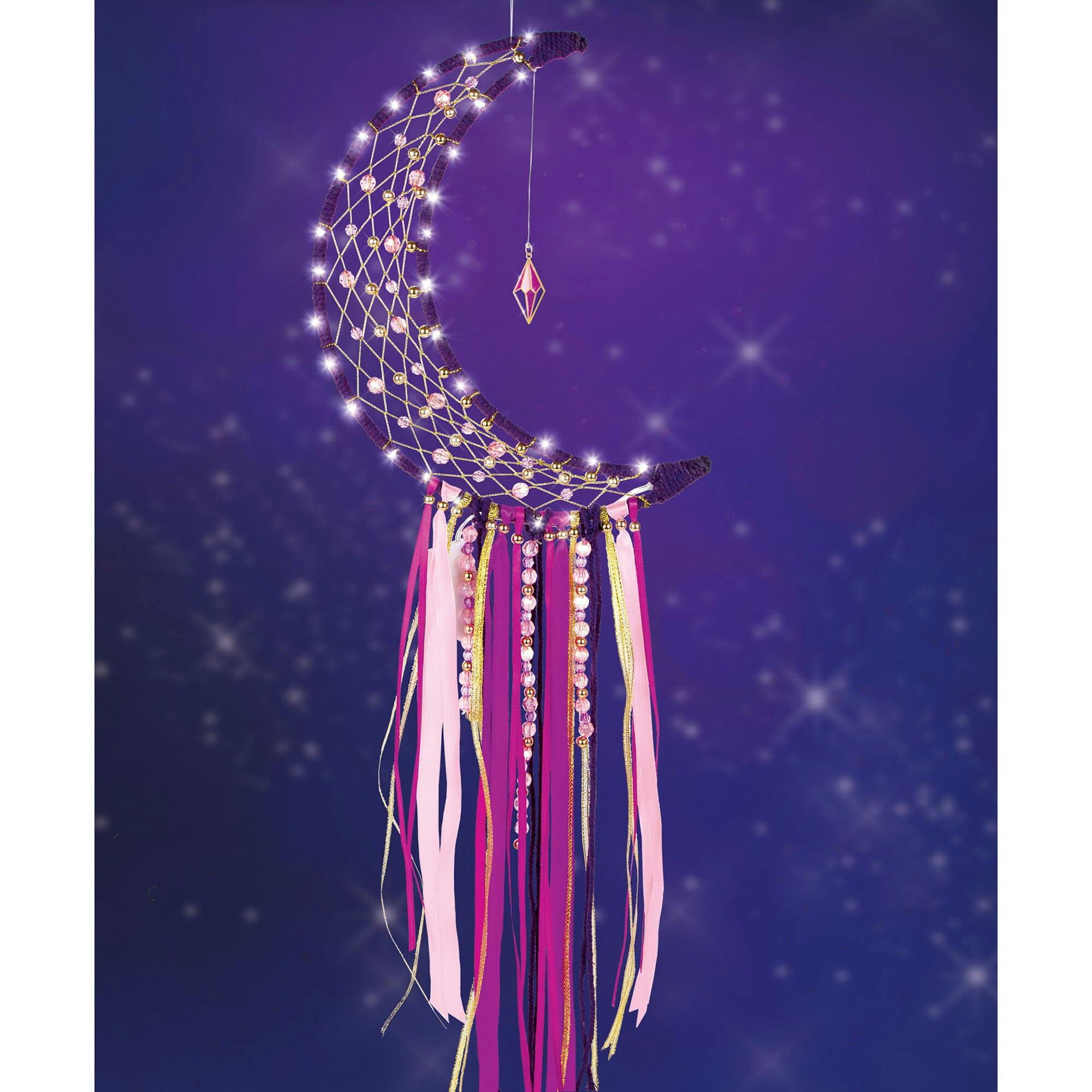 DIY Lunar Dream Catcher With Lights