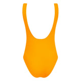 women's marigold terry low back scoop neck one piece
