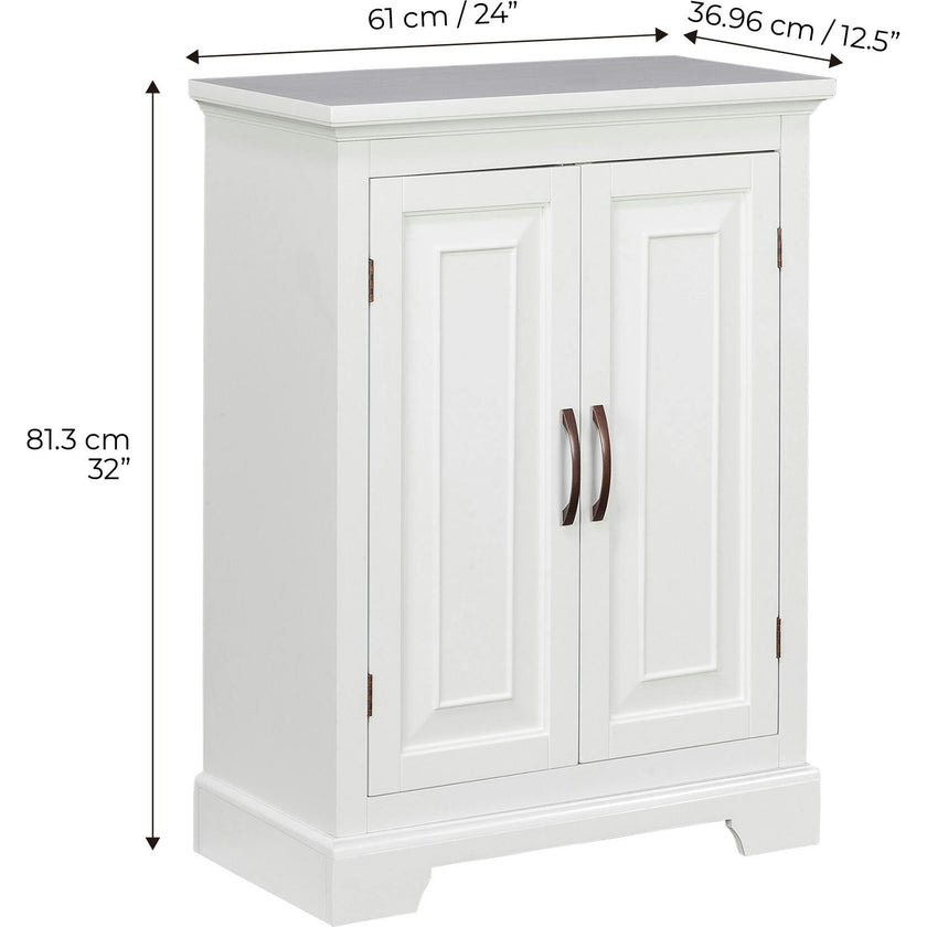 St. James Wooden Floor Cabinet with 3 Shelves