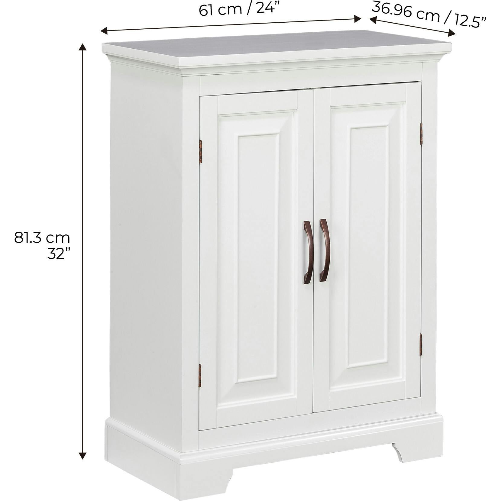 St. James Wooden Floor Cabinet with 3 Shelves