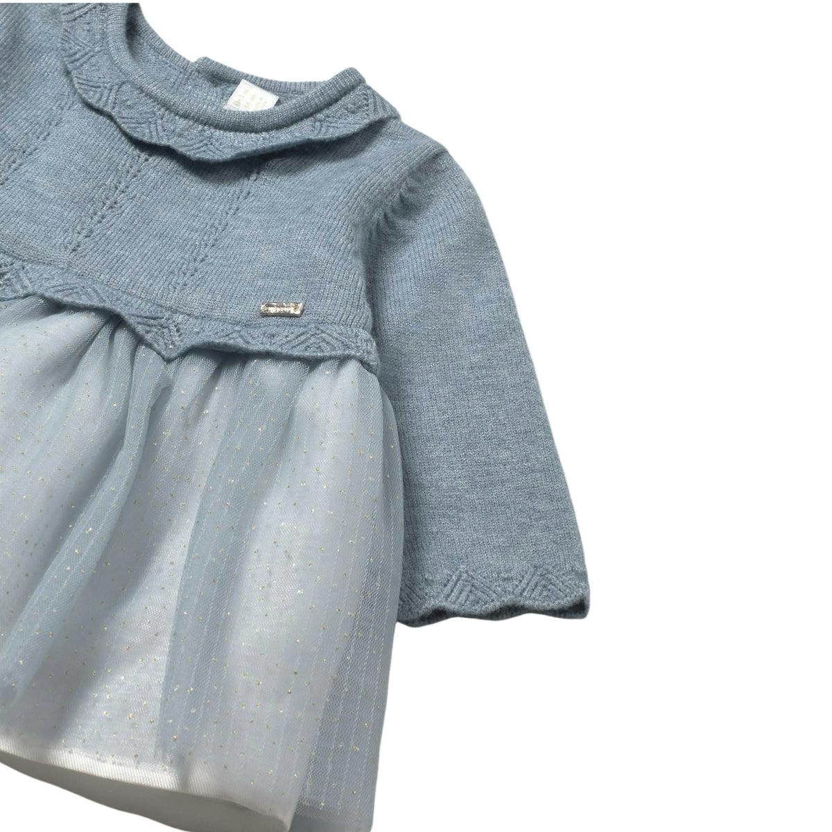 Newborn Girl Tulle and Knit Dress