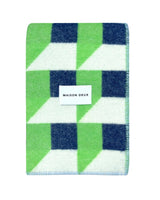 Blanket CUBICS Apple / Navy Print 4.25 x 6.5ft